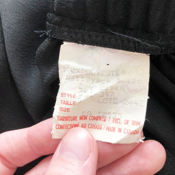 Vintage Black Midi Skirt - Picture 4 of 5